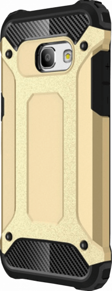 Samsung Galaxy A3 2017 Dual (A320) ütésálló tok légpárnás sarkas, hibrid Forcell Armor arany