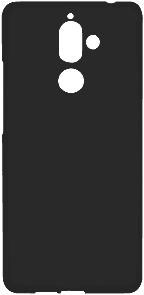 Nokia 7 Plus szilikon tok matt-fényes keret fekete