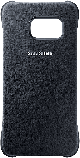 Samsung Galaxy S6 Edge (G925) kemény hátlap gyári SAMSUNG bőrhatású fekete