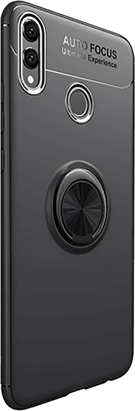 Huawei Honor 8X (View 10 Lite) szilikon tok 360 ° ban forgatható fekete