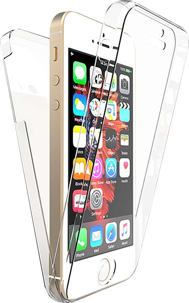 Apple iPhone 5S kemény hátlap 360 ° védelem átlátszó