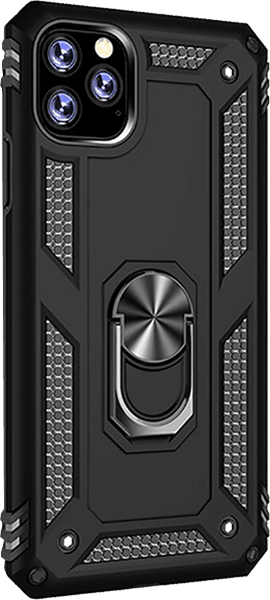 Apple iPhone 11 Pro Max ütésálló tok beépített fémlemez fekete