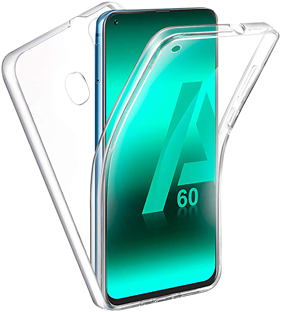 Samsung Galaxy A60 (SM-A6060) szilikon tok 360 ° védelem átlátszó