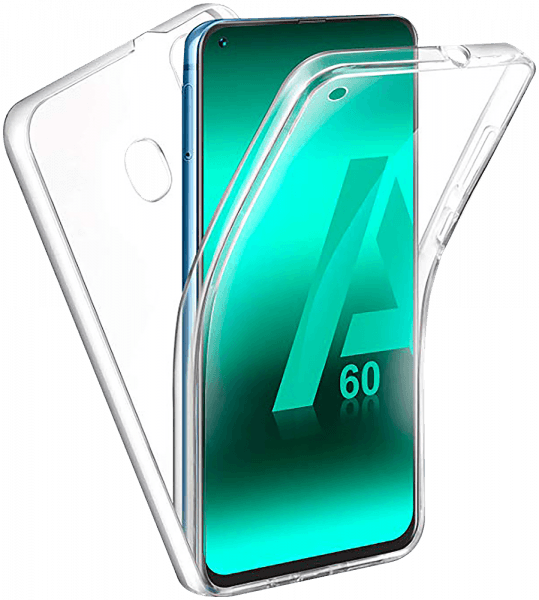 Samsung Galaxy A60 (SM-A6060) szilikon tok 360 ° védelem átlátszó