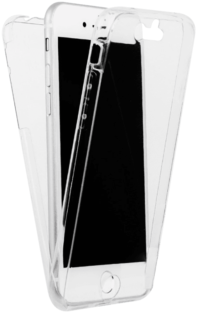 Apple iPhone 6S Plus kemény hátlap szilikon előlap 360 ° védelem átlátszó