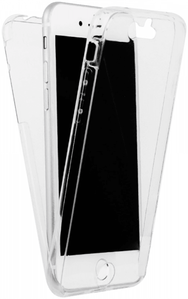 Apple iPhone 6 Plus kemény hátlap szilikon előlap 360 ° védelem átlátszó