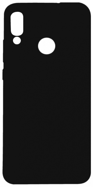 Huawei P Smart 2019 szilikon tok kameravédővel matt fekete