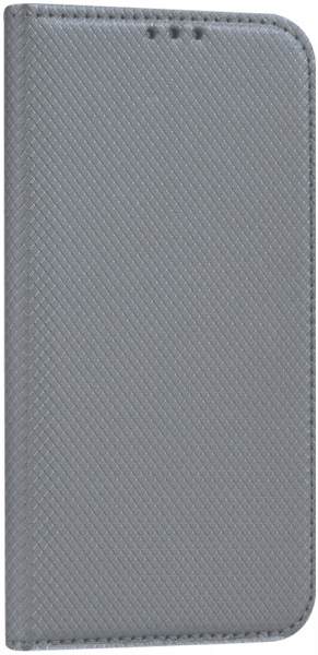 Apple iPhone 5 oldalra nyíló flipes bőrtok rombusz mintás ezüst