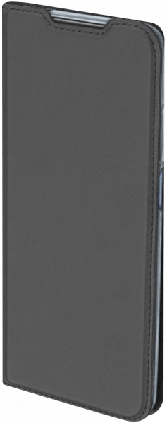 Samsung Galaxy A11 (SM-A115F) oldalra nyíló flipes bőrtok elől-hátul mágneses szürke