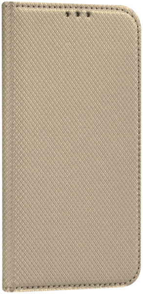 Huawei P40 Lite E oldalra nyíló flipes bőrtok rombusz mintás arany