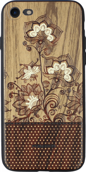 Apple iPhone 7 kemény hátlap fa mintás virágokkal