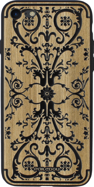 Apple iPhone 7 kemény hátlap fa mintás fekete mintázattal