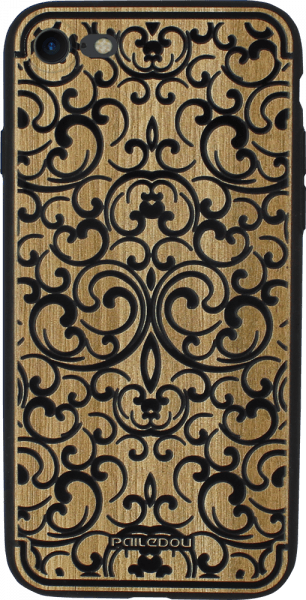 Apple iPhone SE (2020) kemény hátlap fa mintás fekete mintázattal