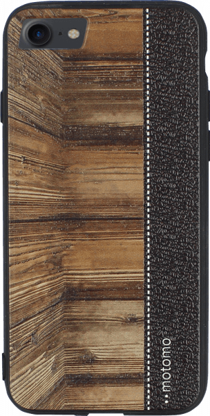 Apple iPhone SE (2020) kemény hátlap bőrhatású fa mintás