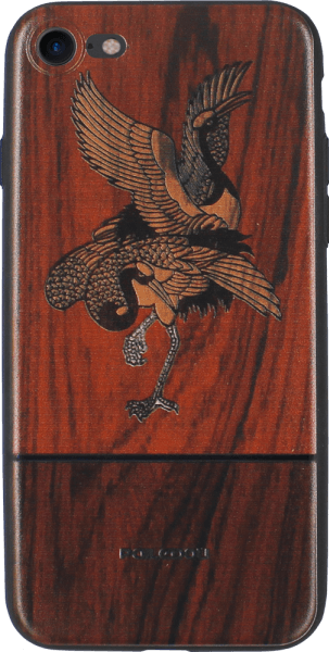 Apple iPhone 8 kemény hátlap fa mintás madárral