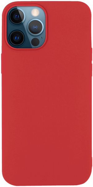 Apple iPhone 12 Pro Max szilikon tok matt piros