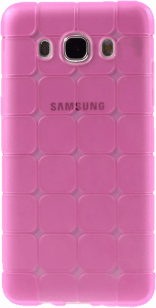 Samsung Galaxy J5 2016 (J510) szilikon tok négyzet minta átlátszó rózsaszín