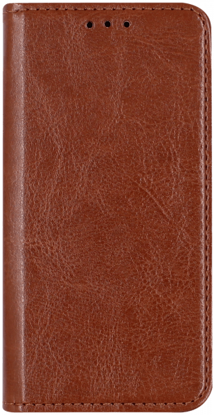 Apple iPhone 12 Mini oldalra nyíló flipes bőrtok valódi bőr barna