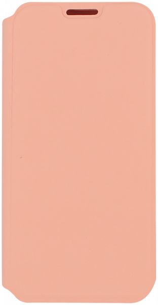 Apple iPhone 12 Pro oldalra nyíló flipes textilbőr tok barackszínű