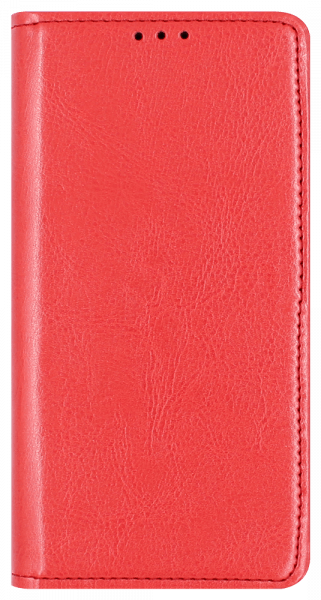 Apple iPhone 12 oldalra nyíló flipes bőrtok valódi bőr piros