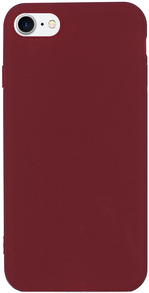 Apple iPhone 7 szilikon tok matt bordó