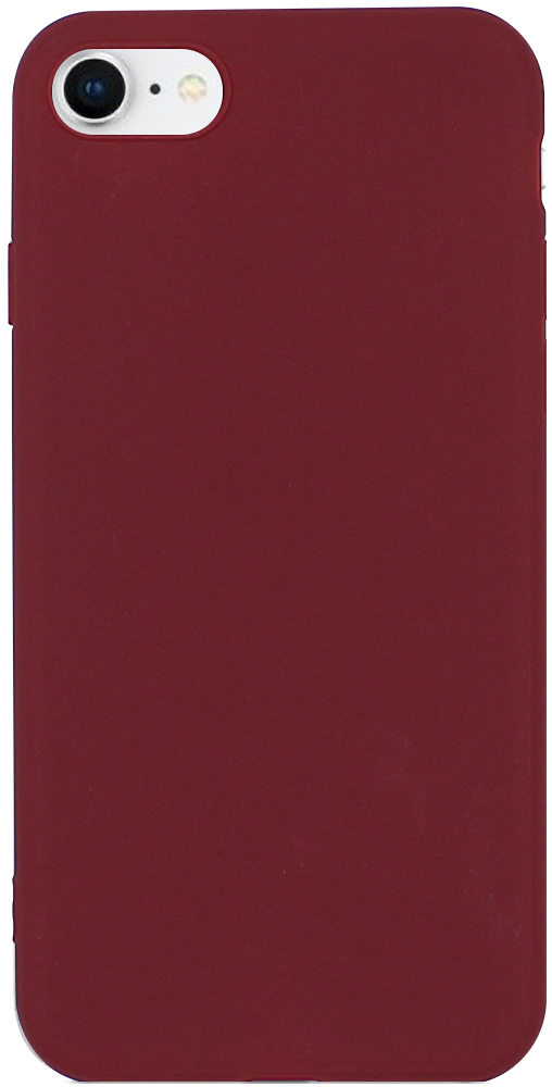 Apple iPhone 8 szilikon tok matt bordó