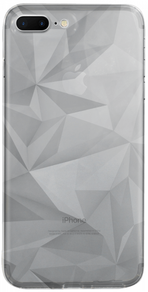 Apple iPhone 8 Plus szilikon tok 3D gyémántmintás átlátszó