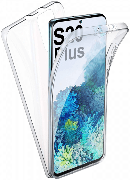 Samsung Galaxy S20 Plus (SM-G985F) kemény hátlap szilikon előlap 360 ° védelem átlátszó