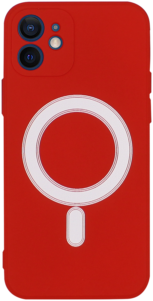 Apple iPhone 12 szilikon tok gyári MagSafe piros