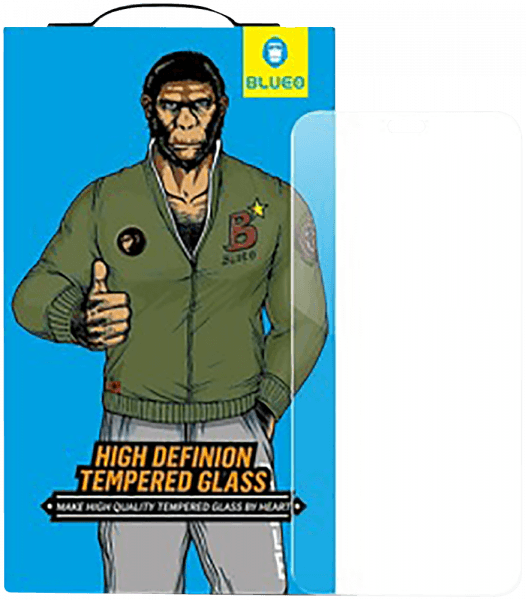 Huawei P20 edzett üvegfólia Mr Monkey átlátszó fekete