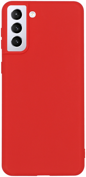 Samsung Galaxy S21 Plus 5G (SM-G996B) szilikon tok matt piros