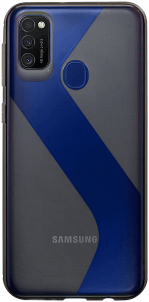 Samsung Galaxy M21 (SM-M215F) szilikon tok S-CASE átlátszó füstszínű