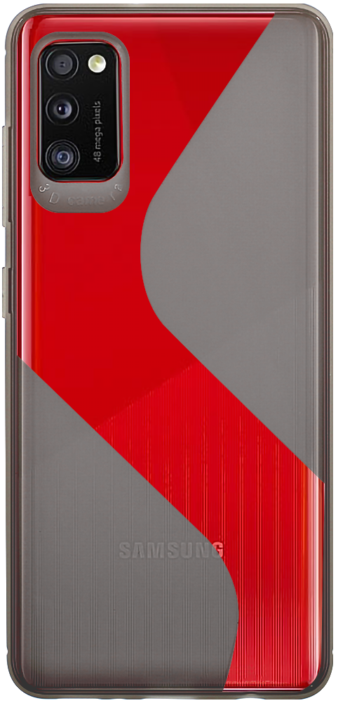 Samsung Galaxy A41 ( SM-A415F) szilikon tok S-CASE átlátszó füstszínű