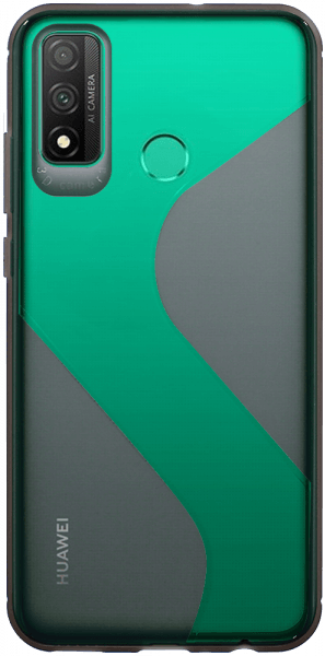 Huawei P Smart 2020 szilikon tok S-CASE átlátszó füstszínű