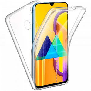 Samsung Galaxy M21 (SM-M215F) kemény hátlap szilikon előlap 360° védelem átlátszó