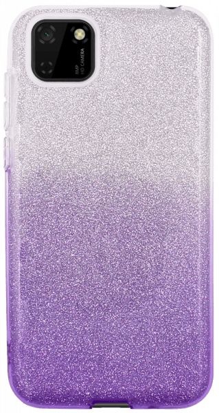 Huawei Y5P szilikon tok csillogó hátlap lila/ezüst