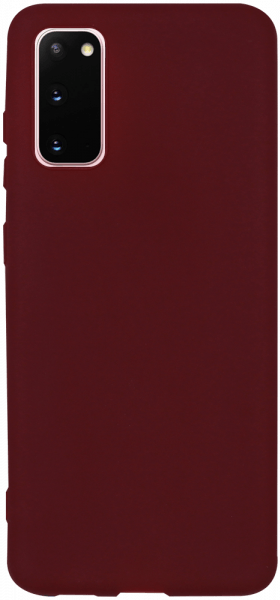 Samsung Galaxy S20 (SM-G980F) szilikon tok matt bordó
