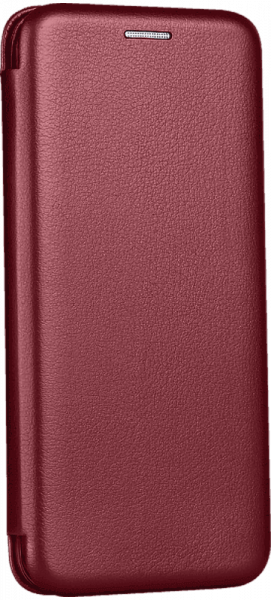 LG K42 oldalra nyíló mágneses flipes bőrtok prémium minőség bordó