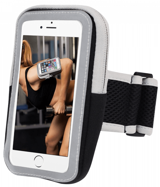 HTC Desire 630 sport tok univerzális, karra rögzíthető cipzáros fekete