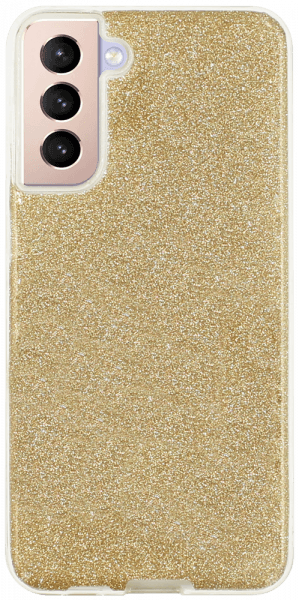 Samsung Galaxy S21 Plus 5G (SM-G996B) szilikon tok csillogó hátlap arany