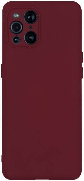 Oppo Find X3 Pro szilikon tok kameravédővel matt bordó