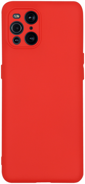 Oppo Find X3 szilikon tok kameravédővel matt piros