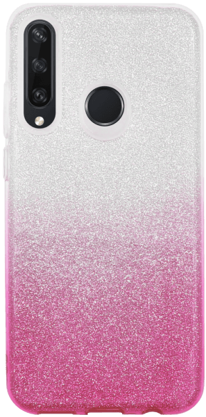Huawei Y6P szilikon tok csillogó hátlap rózsaszín/ezüst
