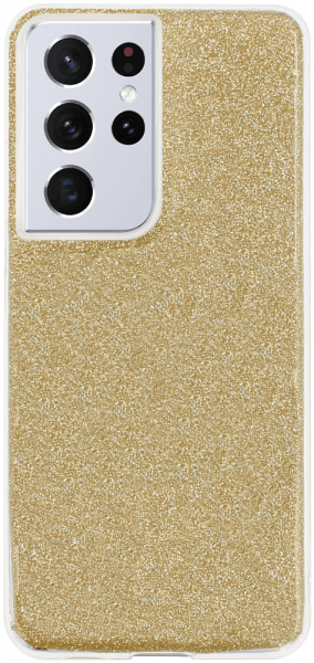 Samsung Galaxy S21 Ultra 5G (SM-G998B) szilikon tok csillogó hátlap arany