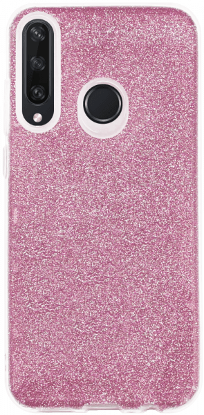 Huawei Y6P szilikon tok csillogó hátlap rózsaszín