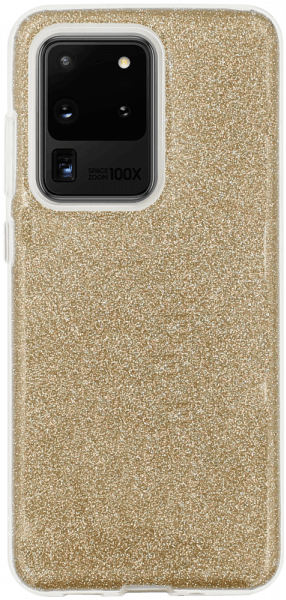 Samsung Galaxy S20 Ultra (SM-G988F) szilikon tok csillogó hátlap arany