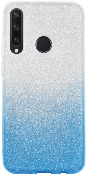 Huawei Y6P szilikon tok csillogó hátlap kék/ezüst