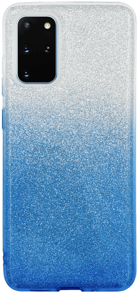 Samsung Galaxy S20 Plus (SM-G985F) szilikon tok csillogó hátlap kék/ezüst