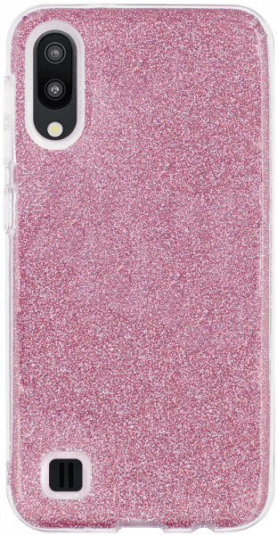 Samsung Galaxy M10 (SM-M105) szilikon tok csillogó hátlap rózsaszín