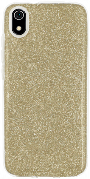 Xiaomi Redmi 7A szilikon tok csillogó hátlap arany